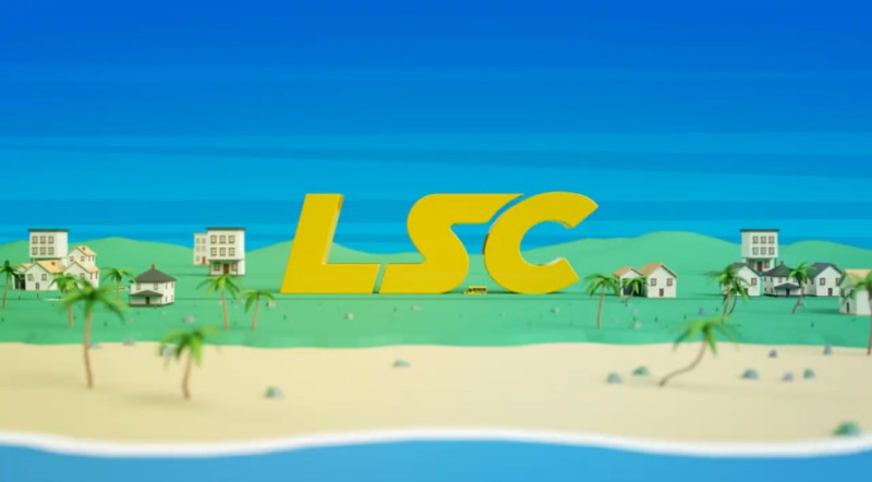 LSC第五屆夏季例行賽宣傳主打色為芒果黃、海洋藍為輔，營造校園青春的夏日海灘。 圖：TESL/提供