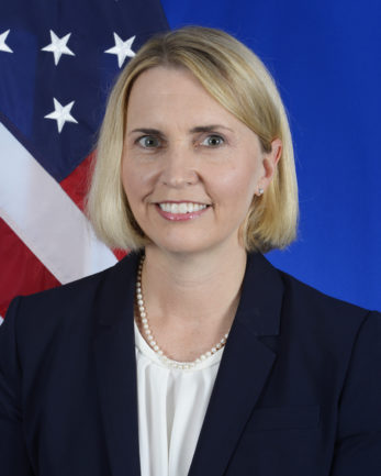 美國總統拜登提名現任駐斯洛伐克大使布林克（Bridget Brink）出任美國駐烏克蘭大使。   圖：取自美國駐斯洛伐克大使館官網（資料照）