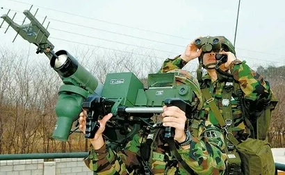 韓國自製的 KP-SAM 「新弓」肩射導彈。   圖 : 翻攝自billbill.com