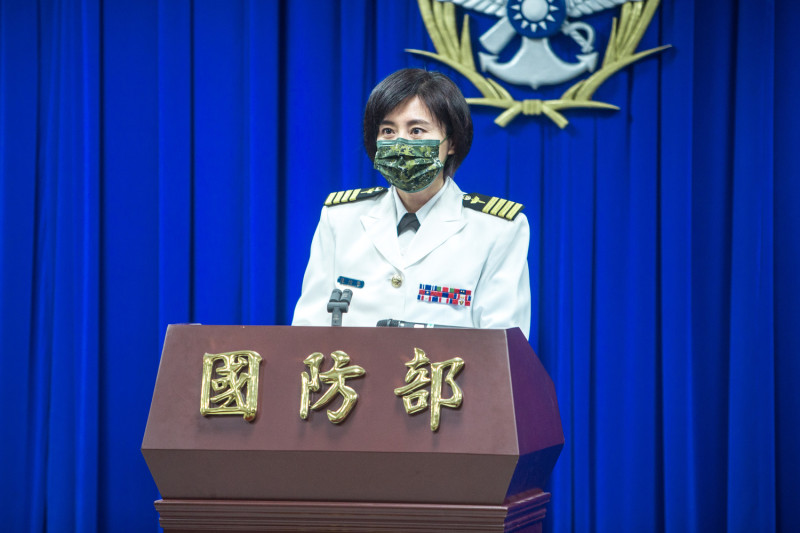 國軍疫情指揮中心主任陳怡蓉上校。 圖：國防部提供
