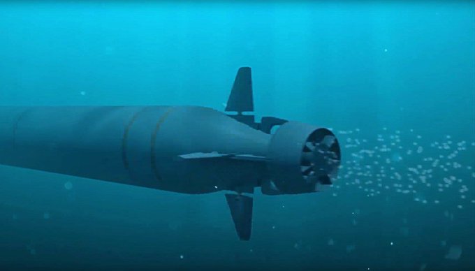 有「末日魚雷」之稱的水下潛射彈道飛彈「波賽頓」。   圖 : 翻攝推特(資料照)