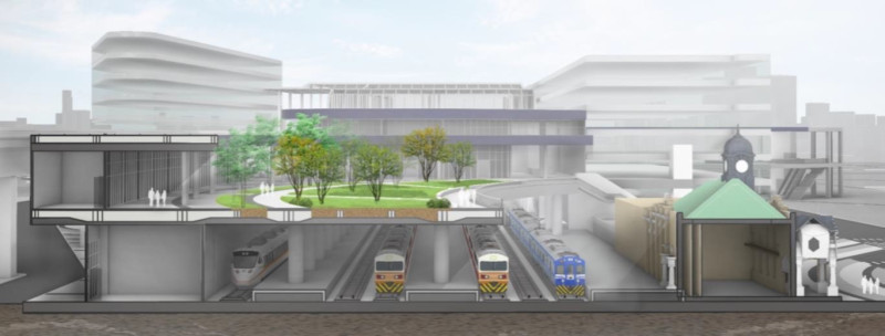 新竹大車站模擬圖。   圖：新竹市政府提供（資料照）