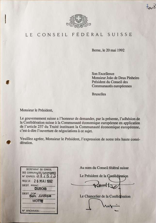 瑞士24年前曾提交加入「歐洲經濟區」的申請書，但如今國會決定要求政府撤回。   圖：翻攝《撇見報》