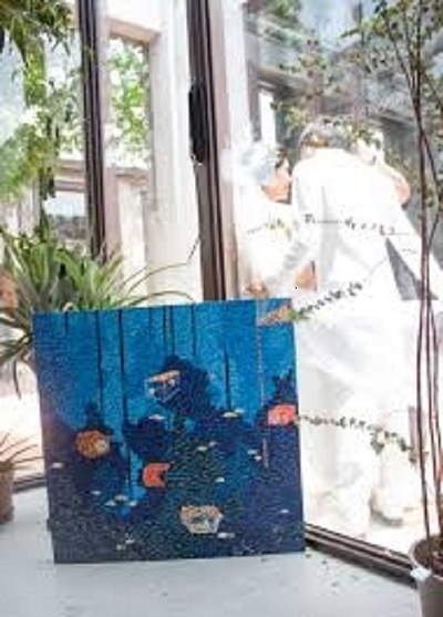 藝術散策區之Dannys Flower，讓漾藝術家的作品走入日常生活空間場景。   圖：高雄市文化局提供