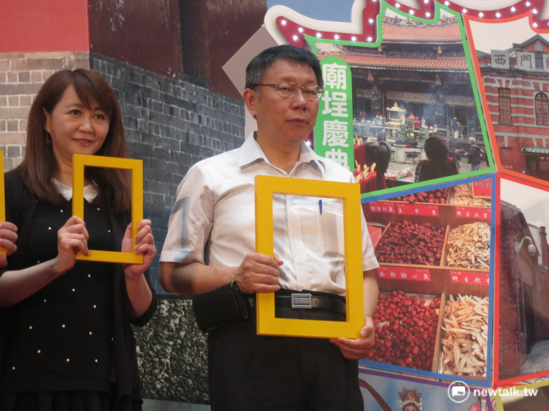 台北市長柯文哲29日上午出席「透視內幕：台北舊城區復興運動」首播記者會。   圖：呂佳峻/攝