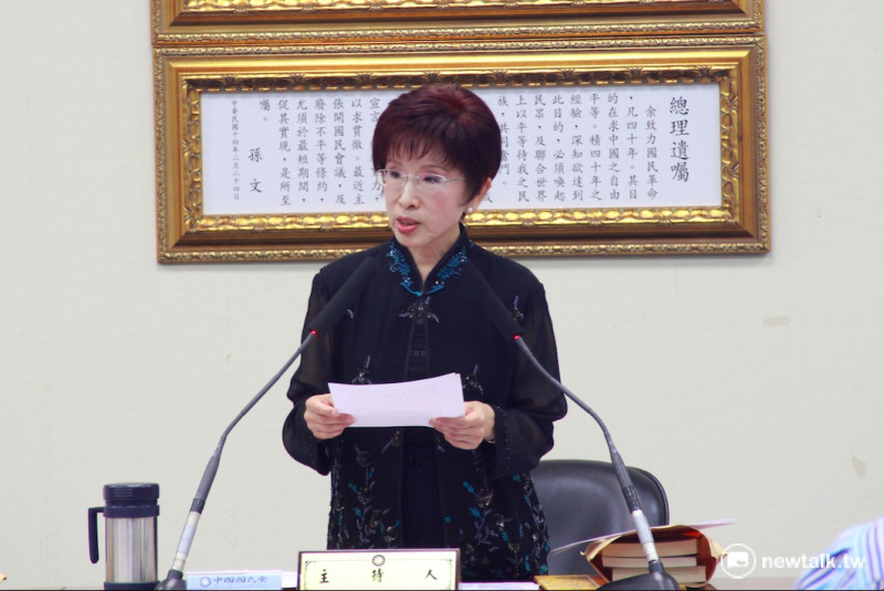 針對黨產條例25日在立法院院會三讀通過，完成立法，國民黨主席洪秀柱批評通過違法、違憲的惡法，是台灣人民的悲哀。   圖：新頭殼資料照片