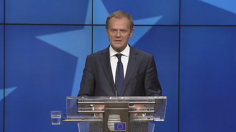 歐洲理事會主席圖斯克（Donald Tusk）表示，英國脫歐後若要進入歐洲單一市場，就必須全數遵守4項自由流通規範。   圖：翻攝歐盟官網