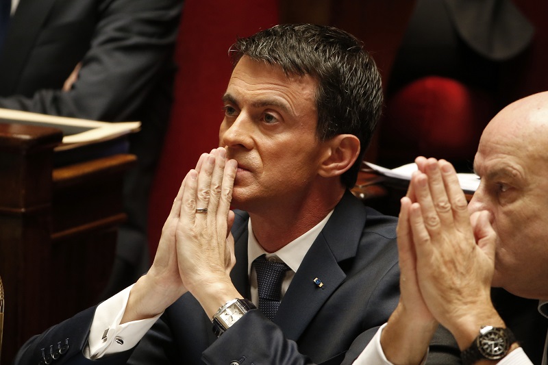 法國總理瓦爾斯（Manuel Valls）5日再度祭出憲法條款，不經國會表決強行通過引發爭議的勞動改革法案二讀。   圖片來源：達志影像/路透社資料照片