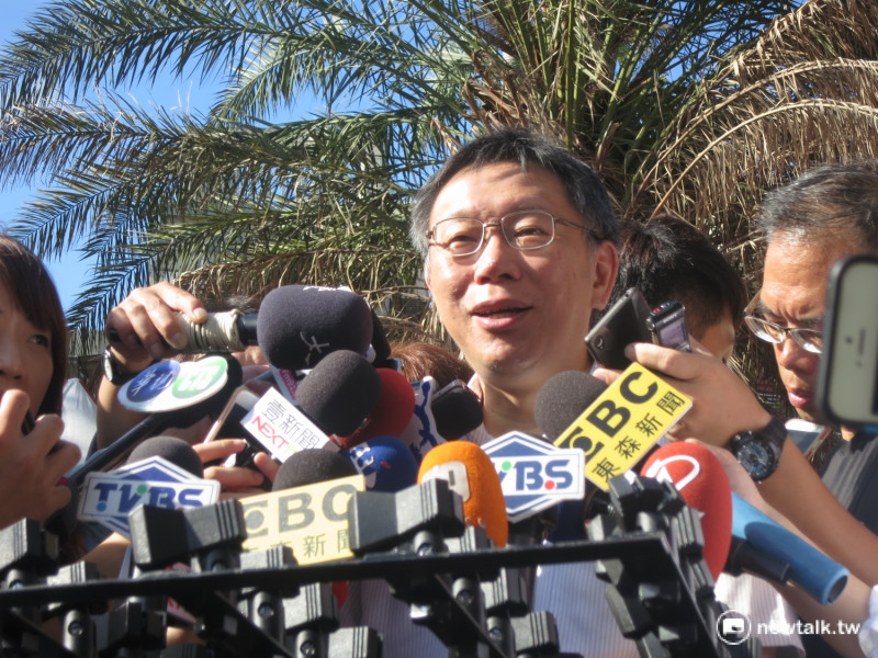 針對大巨蛋案，台北市長柯文哲表示，已經收到遠雄回函，將待律師團研究後，再做出回應。
   圖：呂佳峻/攝