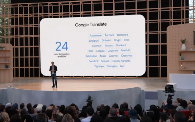 Google翻譯增加對24種新語言的支持，包括梵語、特松加語和索拉尼庫爾德語。   圖：翻攝自Google YouTube