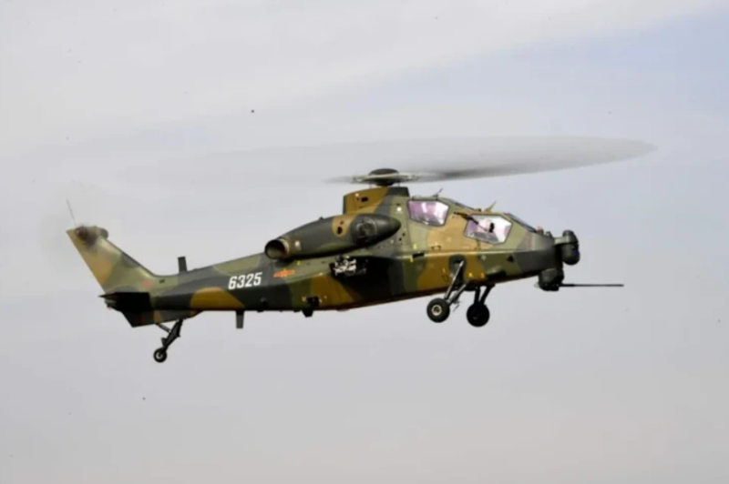 解放軍武直-10直升機。   擷取自《樞密院十號》