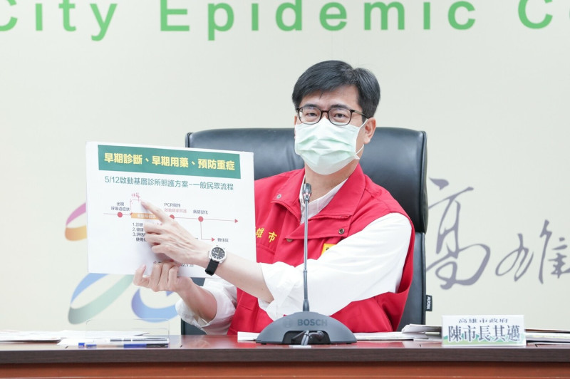 陳其邁呼籲長輩應打滿3劑疫苗。   圖：高雄市政府提供