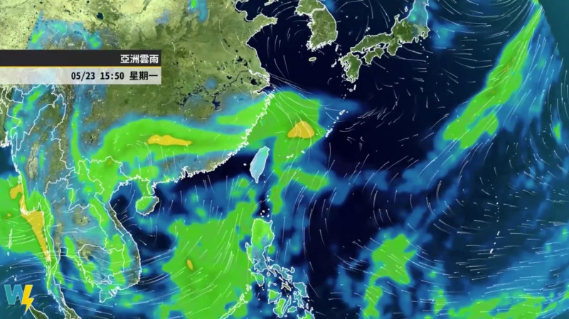 氣象達人彭啟明表示，今(23)日將會有新一波鋒面逐漸接近台灣，入夜以後到明(24)日鋒面影響逐漸增大。   圖：翻攝自彭啟明臉書 
