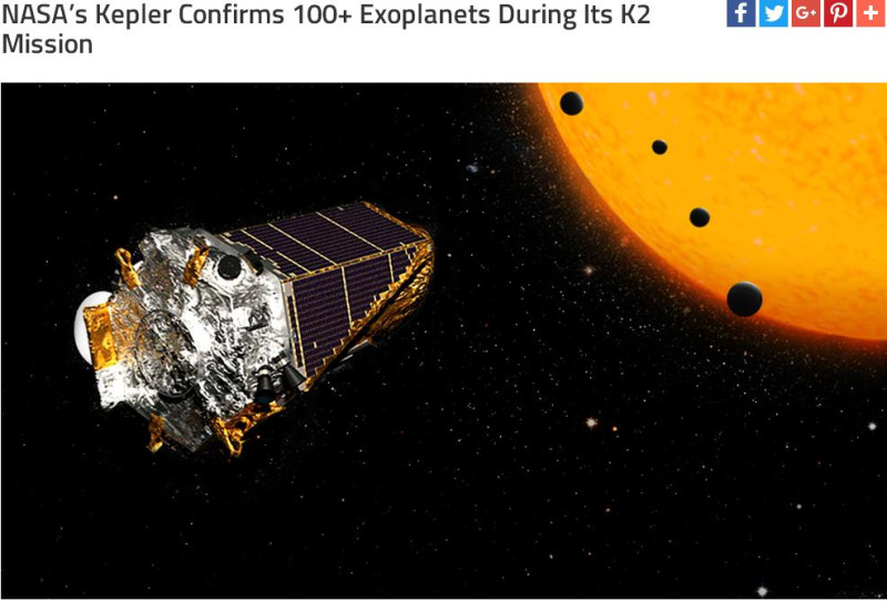 NASA於19日公布克卜勒發現太陽系外104顆行星。有2顆行星坐落於可居住區（habitable zone），行星表面有機會存在液態水。   圖：翻攝自NASA官網
