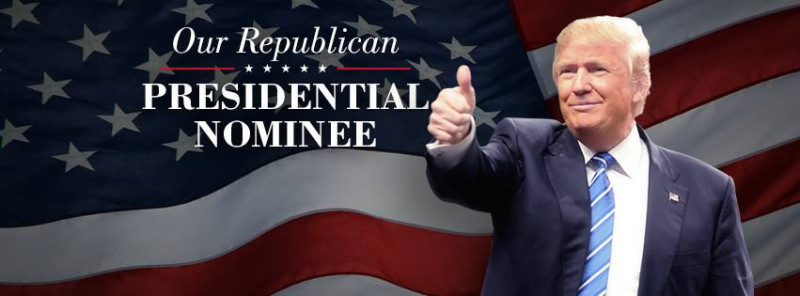 地產大亨川普，正式獲得美國共和黨提名，參選下屆美國總統。   圖：翻攝川普臉書