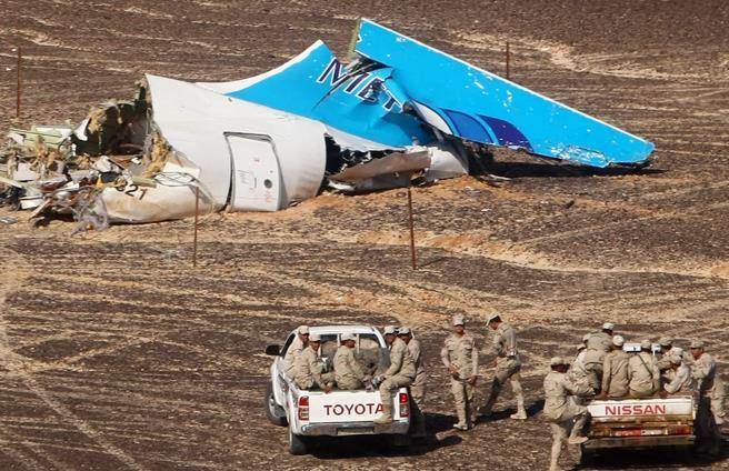 2015年10月31日，俄羅斯1架從埃及飛往俄羅斯聖彼得堡的客機墜毀於西奈半島，機上224名乘客與機組員全數罹難，當天IS西奈分支就承認犯案。   圖：達志影像/美聯社資料照片