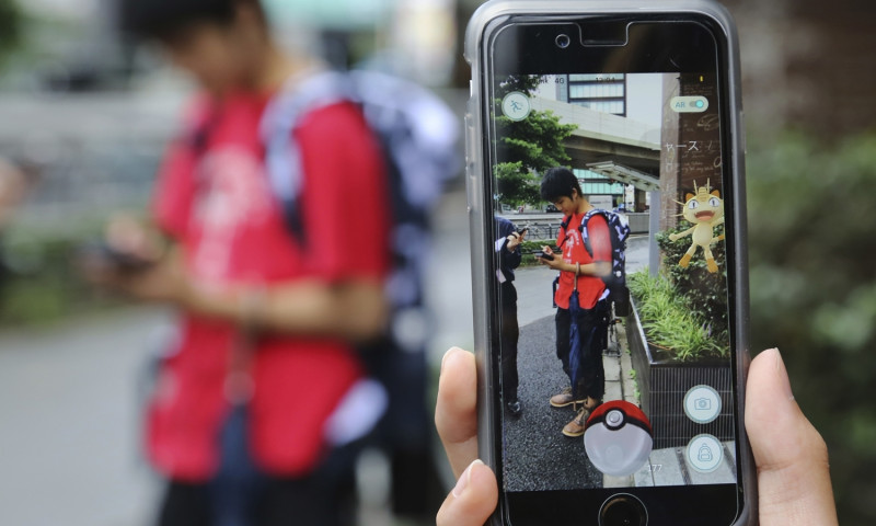 Pokémon GO手機遊戲6日在台灣正式上架。
   圖片來源：美聯社/達志影像提供