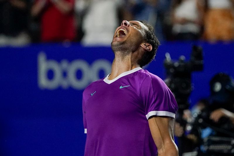 Rafael Nadal興奮高呼迎接勝利。   圖／美聯社／達志影像