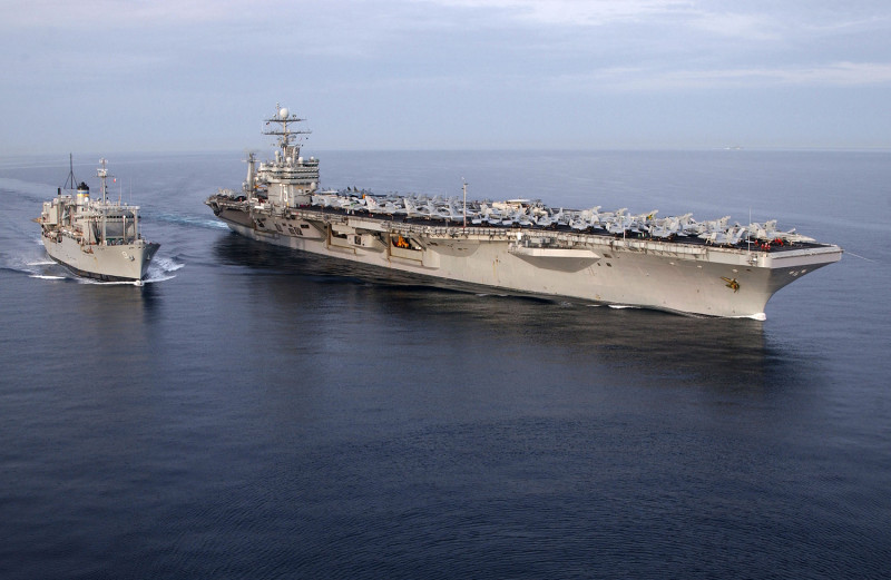 美軍航母「杜魯門號」參與「海王星盾 2022」軍演。   圖：翻攝自維基百科