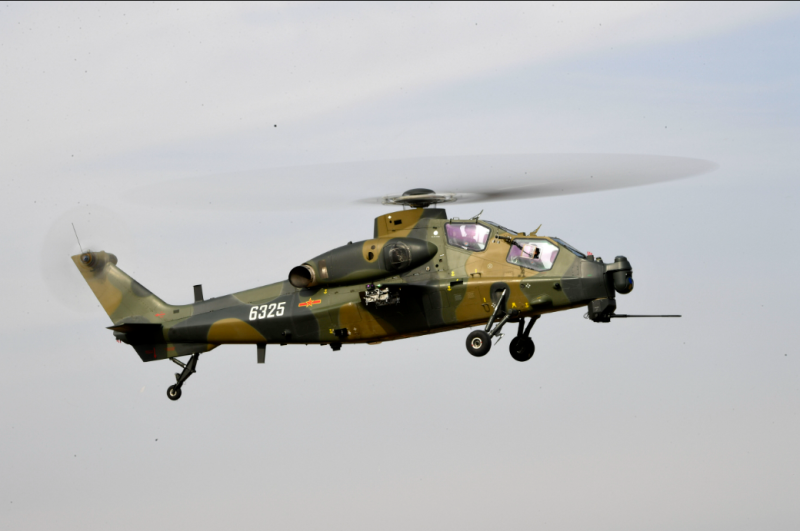 解放軍武直-10攻擊直升機。   圖 : 中華民國國防部 / 提供