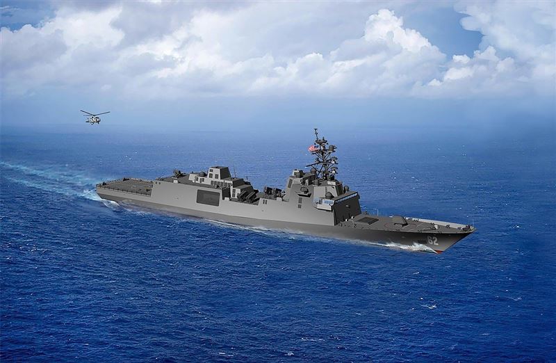 美國海軍「星座級」巡防艦渲染圖。   圖：翻攝Marine nationale française
