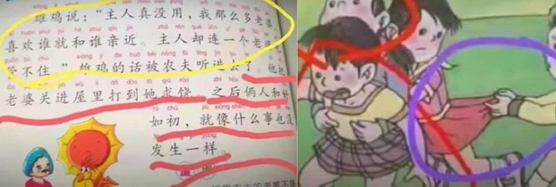 中國教科書內容引發爭議。   圖：翻攝自網路