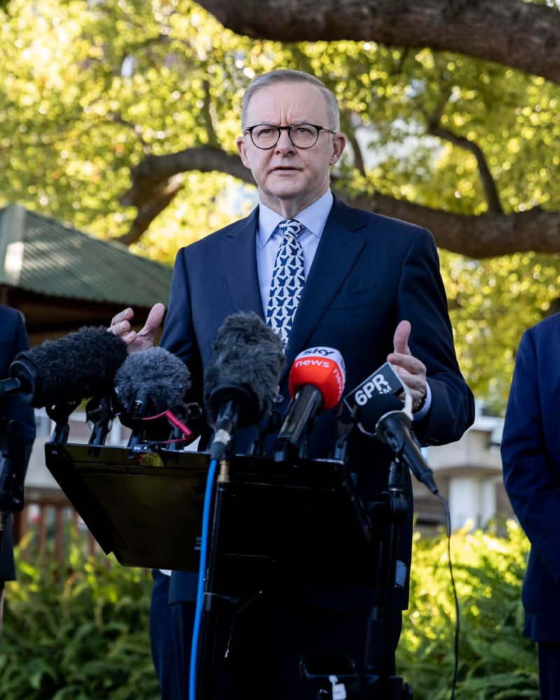 澳洲總理艾班尼斯批評前總理莫里森秘密兼任一事是對澳大利亞民主「非同尋常和前所未有的破壞」。   圖：翻攝AlboMP臉書（資料照）