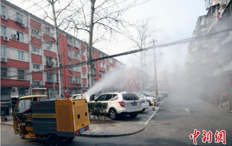 北京社區加內強噴灑消毒，做到沒有死角   