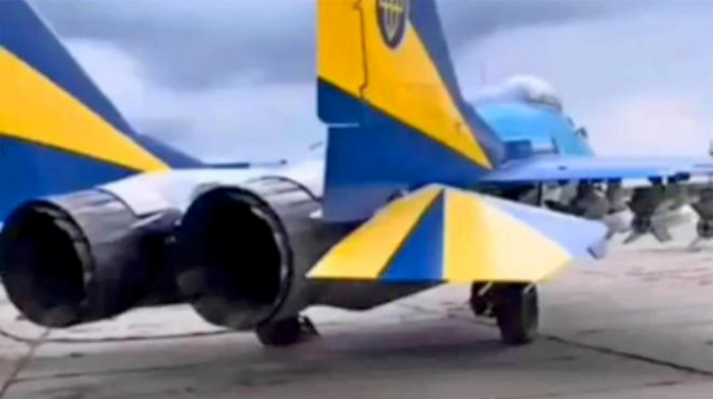 烏克蘭空軍面臨戰機損失殆盡，傳出米格-29 表演機將改裝，掛載導彈參戰   圖：翻攝自環球網