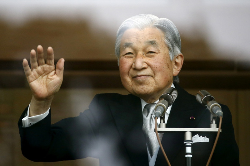 現年82歲的明仁天皇在今年7月就已表示「年事已高」，但日本現行法律並沒有明確現任天皇如何退位。   圖：達志影像/路透社資料照片