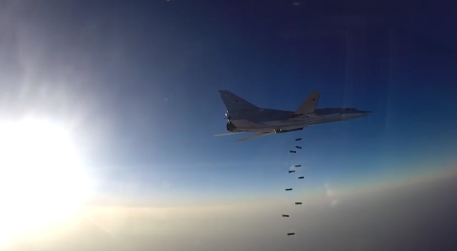 俄國首度公開使用伊朗空軍基地出擊，俄軍方聲稱，此舉將可大幅縮短轟炸機赴敘利亞空襲的時間。   圖：翻攝俄羅斯國防部