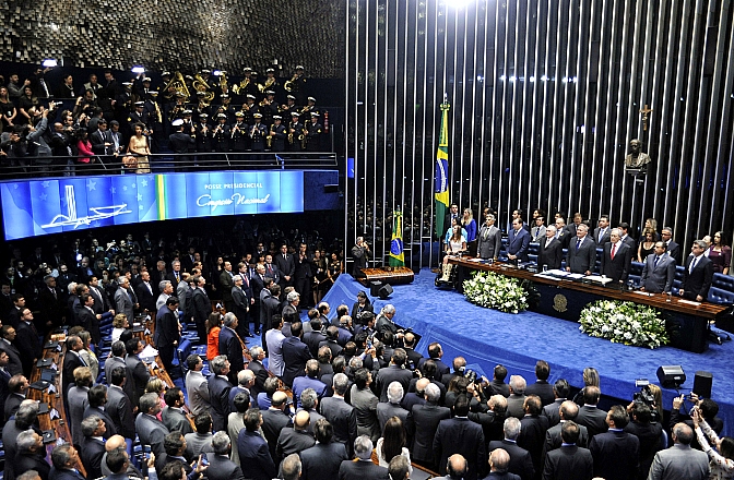 巴西參議院以61票贊成、20票反對的表決結果，8月31日正式彈劾通過羅賽芙彈劾案。   圖：翻攝巴西參議院官網