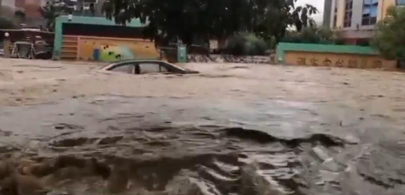 福建松溪爆發洪水。   圖 : 翻攝自微博