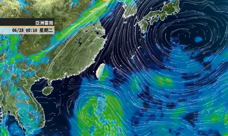天氣分析師吳聖宇指出，目前在南海有一個低氣壓正在逐漸發展，有可能進一步增強為今年第3號颱風「芙蓉」。   圖：翻攝自天氣風險 WeatherRisk臉書