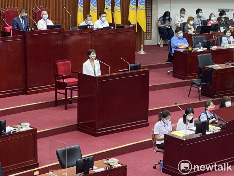 台北市副市長黃珊珊今赴議會報告行政不中立案。   圖：周煊惠 / 攝