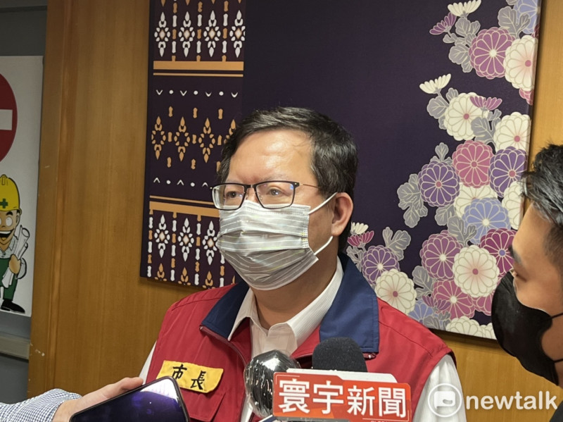 鄭文燦表示，林智堅將在7月初請辭新竹市長職務，正式成為桃園市長候選人。   圖：林昀真/攝