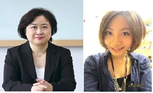 新任行政院發言人徐國勇30日公佈2位辦公室機要，分別是資深媒體人陳敏鳳（左）與「小英女孩」林聿嬋。   圖：截取臉書/新頭殼合成