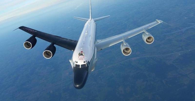 美國空軍專責監視導彈動態的RC-135S「眼鏡蛇球」(Cobra Ball) 電子偵察機。(示意圖)   圖：翻攝美國空軍官網
