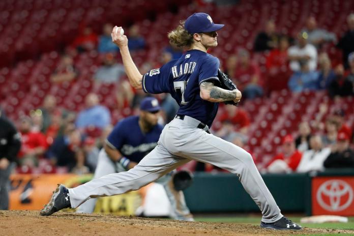 密爾瓦基釀酒人終結者Josh Hader。   圖／美聯社／達志影像