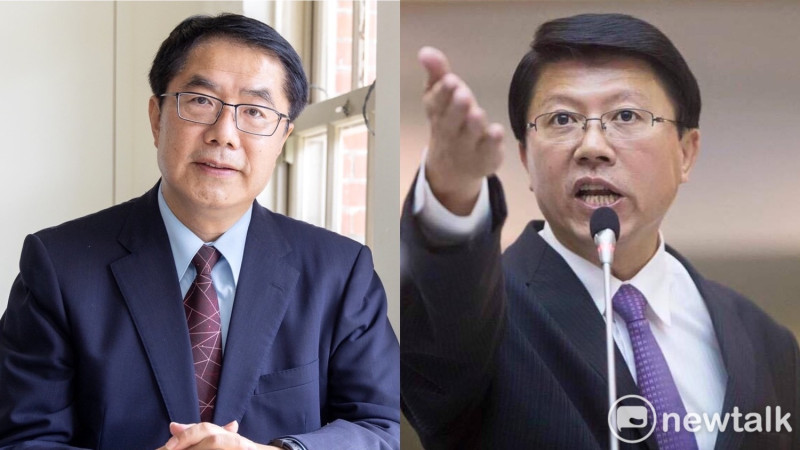 台南市長選戰民調出爐，黃偉哲（左）大幅領先謝龍介（右）。   圖：黃偉哲臉書／謝龍介臉書（新頭殼合成）