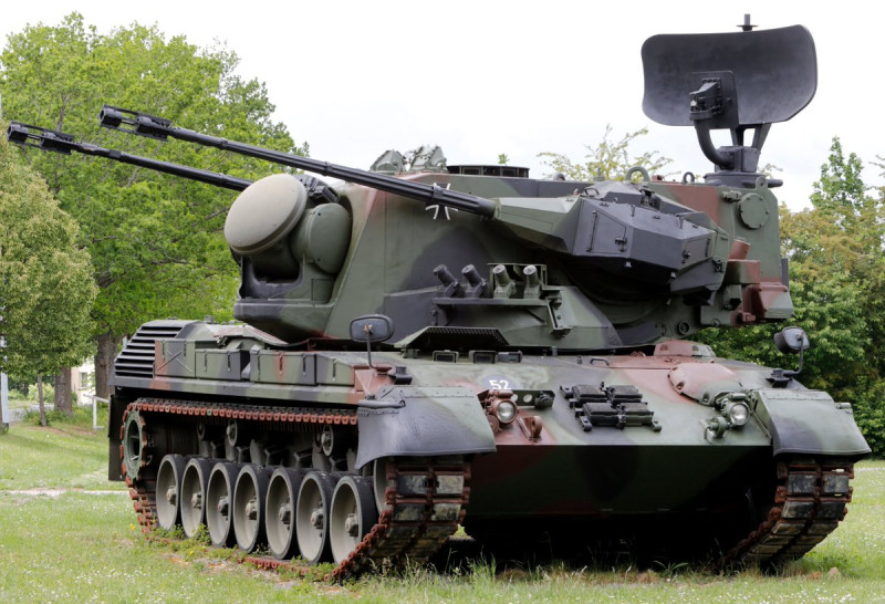 德國承諾提供給烏克蘭的「獵豹」自行高射砲。   圖：翻攝Мілітарний推特（資料照）