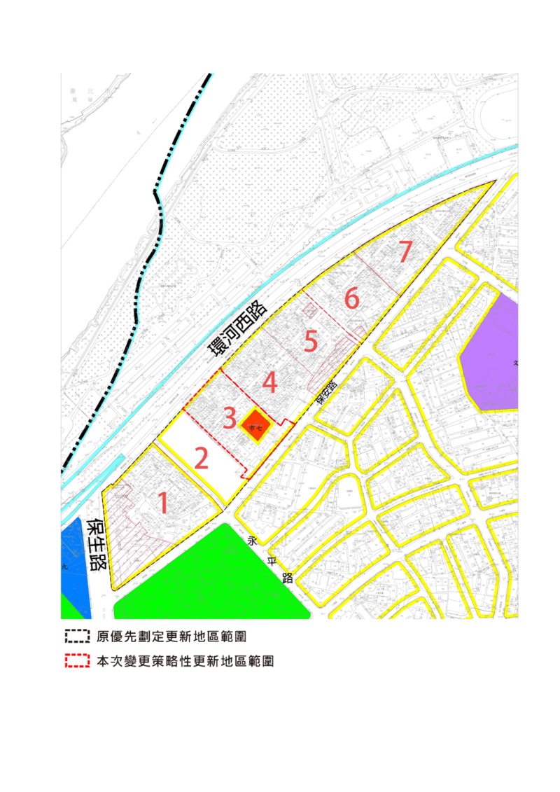 永和大陳義胞地區及單元三範圍圖。   圖：新北市都更處提供