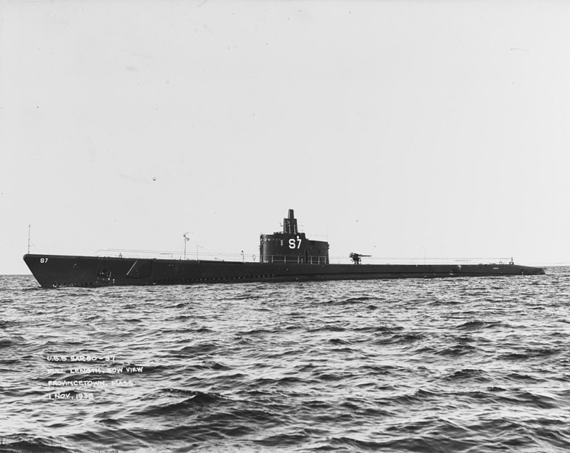 美軍「重牙鯛號(USS Sargo SS-188)」核潛艦。圖為1938年剛服役時在麻州外海拍攝。   圖：翻攝維基百科/公有領域