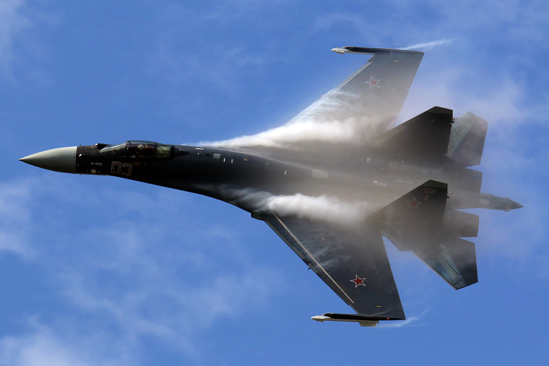 《華爾街日報》指出，中國企業向俄羅斯提供Su-35 噴氣式戰鬥機零部件。   圖：翻攝自維基百科 (資料照)