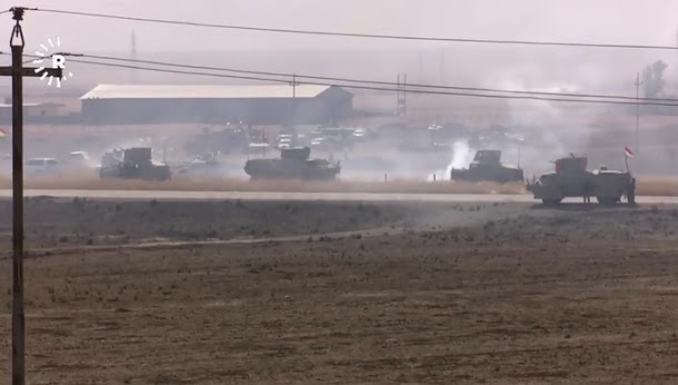 伊拉克民兵聯盟23日表示，已成功包圍伊斯蘭國（IS）摩蘇爾大本營，將IS戰士孤立在城內。   圖：翻攝網路