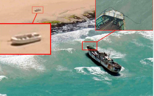 阿曼籍「Naham 3號」漁船是在101年遭劫持，索馬利亞海盜在拿到200百萬美元的贖金後，釋放了26名船員，其中包括台灣沈姓輪機長。   圖：翻攝自European Union Naval Force Somalia網站