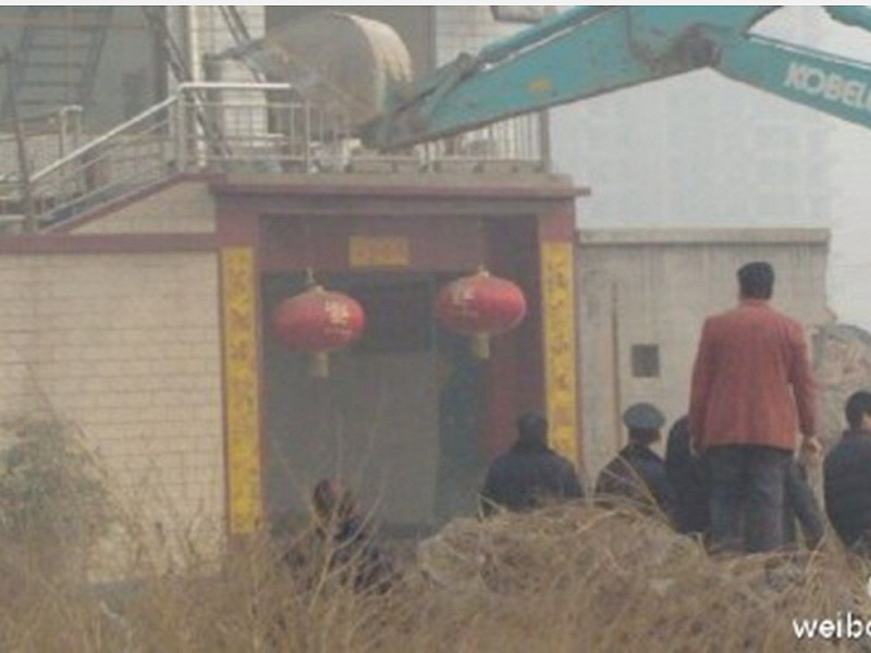 中國河北石家莊平民賈敬龍的房子被政府強拆的情況。&nbsp;&nbsp;&nbsp;圖：翻攝網路