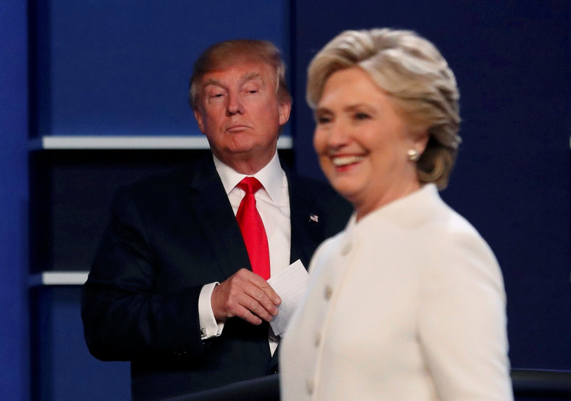 美國總統選舉即將進入倒數2週，各種民調與分析顯示，民主黨的前第一夫人希拉蕊勝券在握。   圖：達志影像/路透社