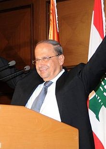 黎巴嫩選出第13任總統，由基督教政黨領袖奧恩勝出。   圖：翻攝維基網站