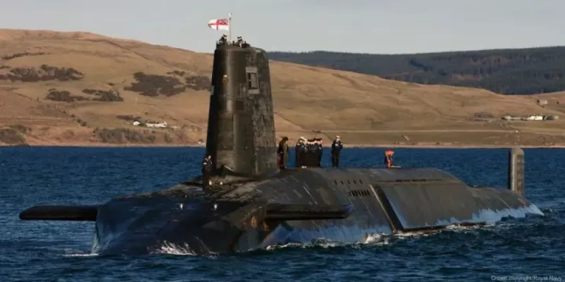 搭載三叉戟導彈的英國核潛艇。   圖:翻攝自騰訊網（資料照）